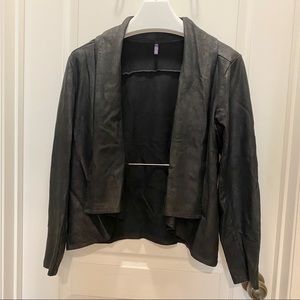 NYDJ Black Drape Open Front Shimmer Jacket